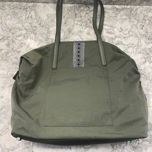 Rebecca Minkoff Washed Nylon Tote Bag Olive Green